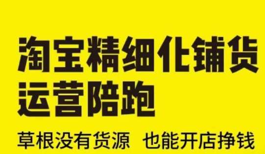 淘宝精细化铺货运营陪跑(部分更新至2025),草根没有货源 也能开店挣钱网创吧-网创项目资源站-副业项目-创业项目-搞钱项目网创吧
