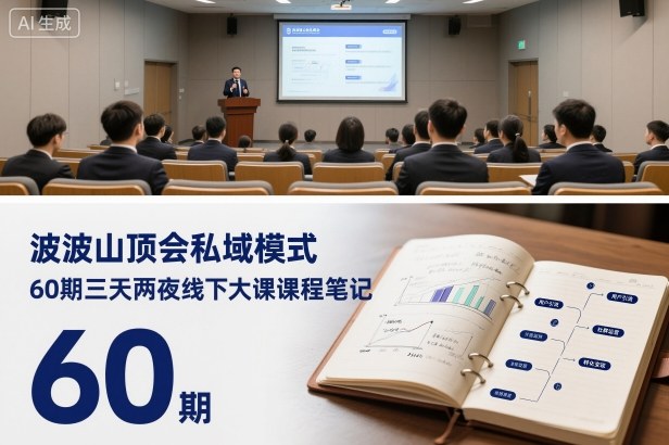 波波山顶会私域模式60期三天两夜线下大课课程笔记（文档）网创吧-网创项目资源站-副业项目-创业项目-搞钱项目网创吧