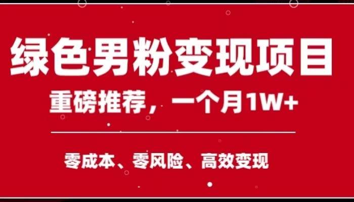 手机操作,月入1W以上副业领袖绿色男粉高客单价项目网创吧-网创项目资源站-副业项目-创业项目-搞钱项目网创吧