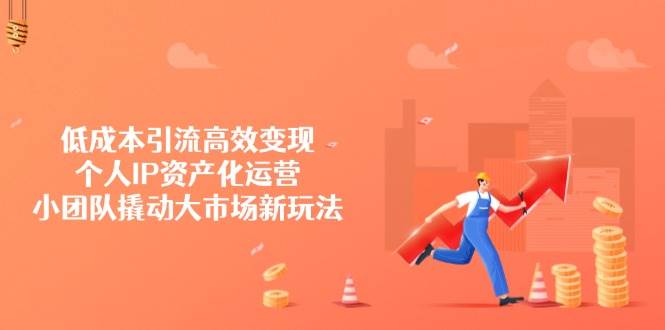(14555期)低成本引流高效变现,个人IP资产化运营,小团队撬动大市场新玩法网创吧-网创项目资源站-副业项目-创业项目-搞钱项目网创吧
