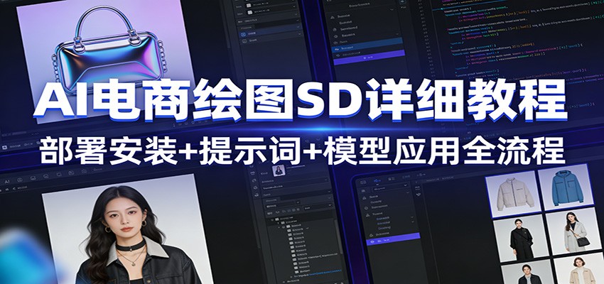 AI电商绘图SD详细教程：部署安装+提示词+模型应用全流程网创吧-网创项目资源站-副业项目-创业项目-搞钱项目网创吧