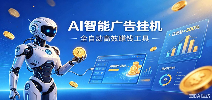 AI智能广告挂机,小白轻松上手,在家自动赚收益网创吧-网创项目资源站-副业项目-创业项目-搞钱项目网创吧