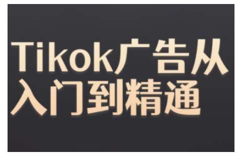 Tiktok Ads实操教程,Tiktok广告从入门到精通网创吧-网创项目资源站-副业项目-创业项目-搞钱项目网创吧