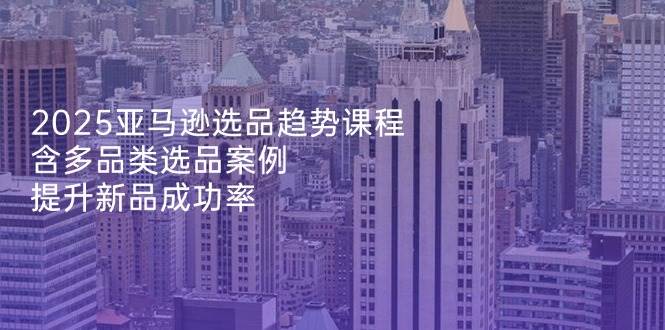 (14434期)2025亚马逊选品趋势课程,含多品类选品案例,提升新品成功率网创吧-网创项目资源站-副业项目-创业项目-搞钱项目网创吧