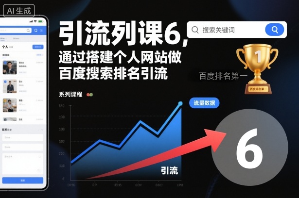 引流系列课6,通过搭建个人网站做百度搜索排名引流网创吧-网创项目资源站-副业项目-创业项目-搞钱项目网创吧