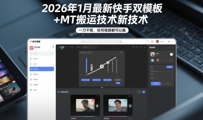2026年1月最新快手双模板+MT搬运技术,一刀不剪,任何视频都可以搬网创吧-网创项目资源站-副业项目-创业项目-搞钱项目网创吧
