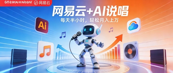 网易云+AI说唱,每天半小时,AI内容创作+流量变现,轻松月入1W网创吧-网创项目资源站-副业项目-创业项目-搞钱项目网创吧