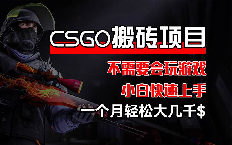 (12332期)CSGO 装备搬砖项目,操作简单,不需要会玩游戏,小白也能快速上手,一...网创吧-网创项目资源站-副业项目-创业项目-搞钱项目网创吧