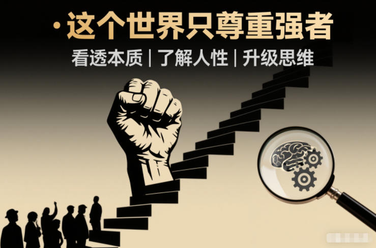 开悟1.0:这个世界只尊重强者,看透本质-了解人性-升级思维网创吧-网创项目资源站-副业项目-创业项目-搞钱项目网创吧