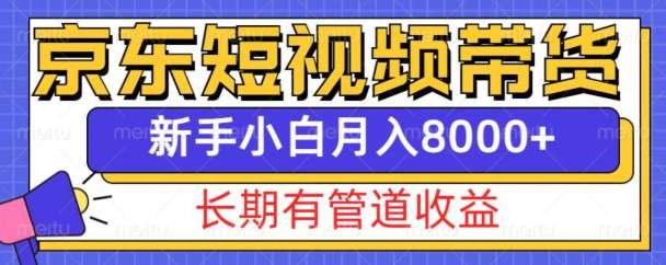 京东短视频带货新玩法，长期管道收益，新手也能月入8000+网创吧-网创项目资源站-副业项目-创业项目-搞钱项目网创吧