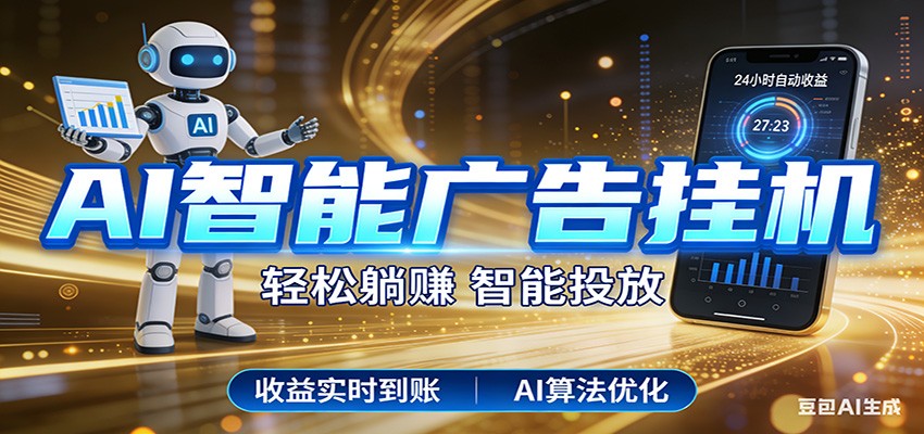 智能广告挂机新时代，利用碎片化时间实现稳定被动收益，AI帮你持续盈利网创吧-网创项目资源站-副业项目-创业项目-搞钱项目网创吧