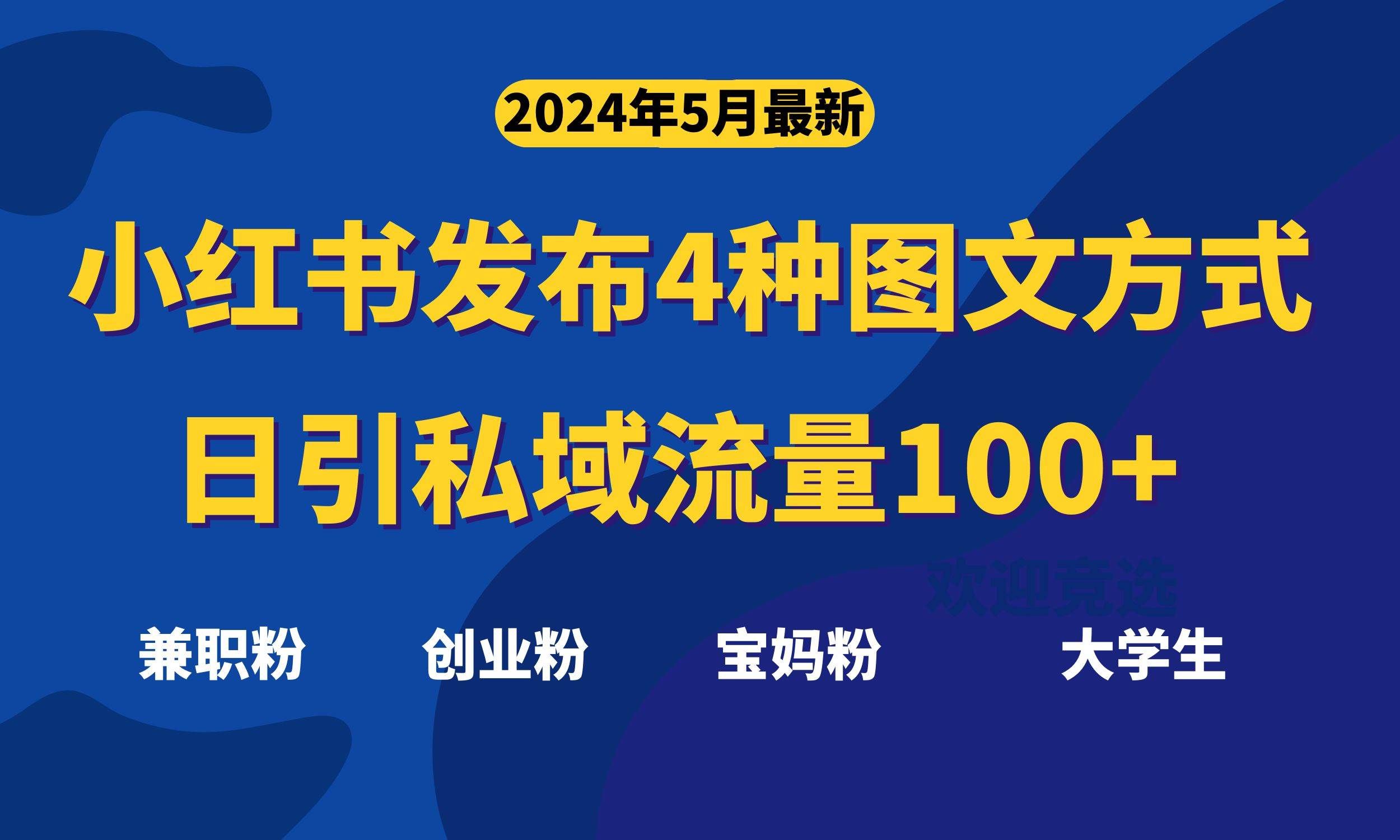 (10677期)最新小红书发布这四种图文,日引私域流量100+不成问题,网创吧-网创项目资源站-副业项目-创业项目-搞钱项目网创吧
