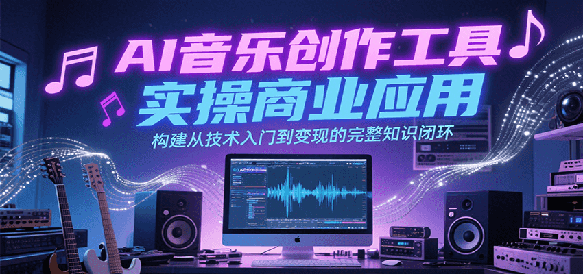 AI音乐创作工具实操商业应用,构建从技术入门到变现的完整知识闭环网创吧-网创项目资源站-副业项目-创业项目-搞钱项目网创吧