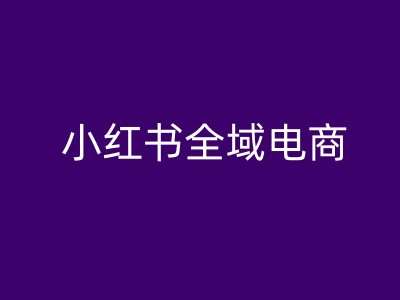 小红书全域电商,小红书电商教程网创吧-网创项目资源站-副业项目-创业项目-搞钱项目网创吧