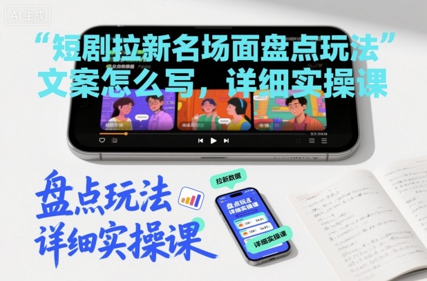 短剧拉新名场面盘点玩法文案怎么写,详细实操课网创吧-网创项目资源站-副业项目-创业项目-搞钱项目网创吧