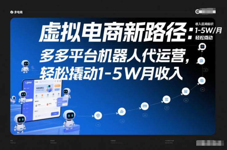 虚拟电商新路径:多多平台机器人代运营,轻松撬动1-5W月收入【揭秘】网创吧-网创项目资源站-副业项目-创业项目-搞钱项目网创吧
