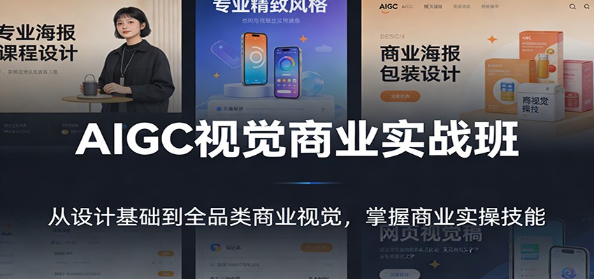 AIGC视觉商业实战班:从设计基础到全品类商业视觉,掌握商业实操技能网创吧-网创项目资源站-副业项目-创业项目-搞钱项目网创吧
