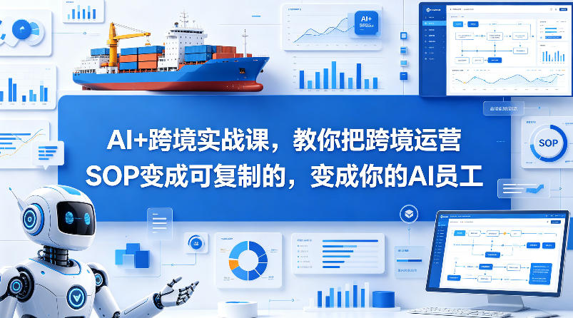 AI+跨境实战课,教你把跨境运营S0变成可复制的,变成你的AI员工网创吧-网创项目资源站-副业项目-创业项目-搞钱项目网创吧