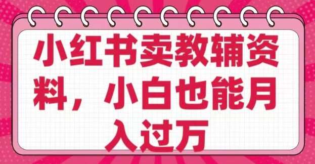 小红书卖教辅资料,0 成本,纯利润,售后成本极低,小白也能月入过W网创吧-网创项目资源站-副业项目-创业项目-搞钱项目网创吧