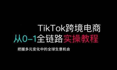 TikTok跨境电商从0-1全链路全方位实操教程,把握多元变化中的全球生意机会网创吧-网创项目资源站-副业项目-创业项目-搞钱项目网创吧
