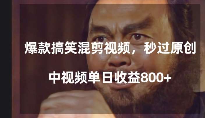 爆款搞笑混剪视频,百分百过原创,单日中视频播放收益800+【揭秘】网创吧-网创项目资源站-副业项目-创业项目-搞钱项目网创吧