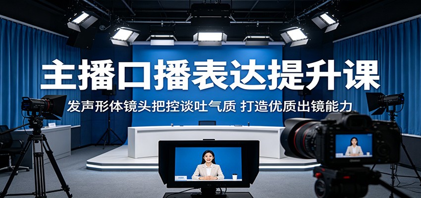 主播口播表达提升课：发声形体镜头把控谈吐气质，打造优质出镜能力网创吧-网创项目资源站-副业项目-创业项目-搞钱项目网创吧