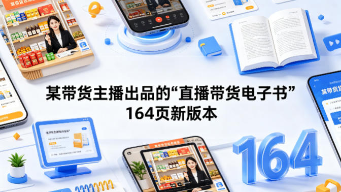 某带货主播出品的《直播带货电子书》164页新版本网创吧-网创项目资源站-副业项目-创业项目-搞钱项目网创吧