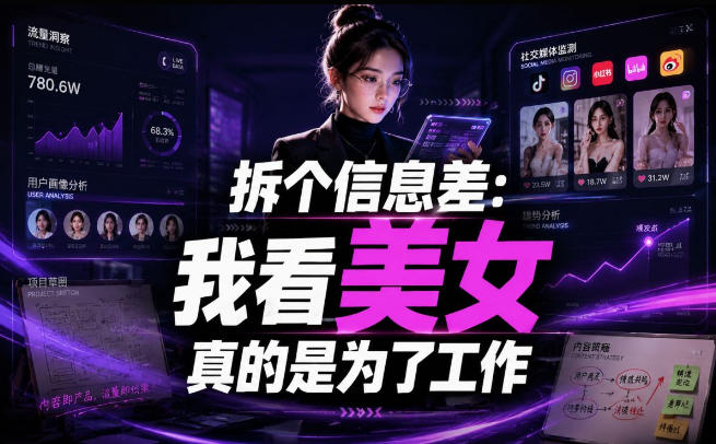 【理直气壮】我给看美女找了一个非常恰当的理由,信息差项目网创吧-网创项目资源站-副业项目-创业项目-搞钱项目网创吧