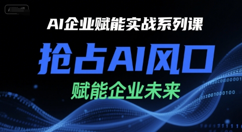 AI企业赋能实战系列课,抢占AI风口,赋能企业未来网创吧-网创项目资源站-副业项目-创业项目-搞钱项目网创吧