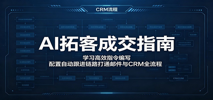 AI拓客成交指南:学习高效指令编写,配置自动跟进链路打通邮件与CRM全流程网创吧-网创项目资源站-副业项目-创业项目-搞钱项目网创吧