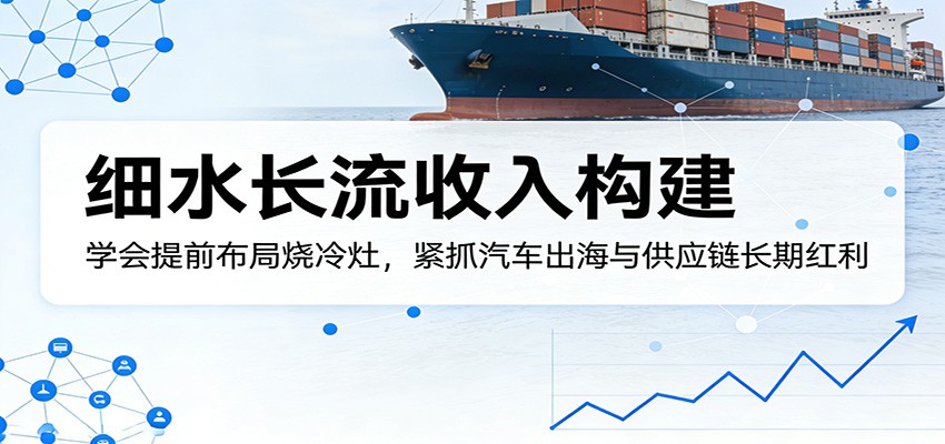 付费文章:细水长流收入构建,学会提前布局烧冷灶,紧抓汽车出海与供应链长期红利网创吧-网创项目资源站-副业项目-创业项目-搞钱项目网创吧