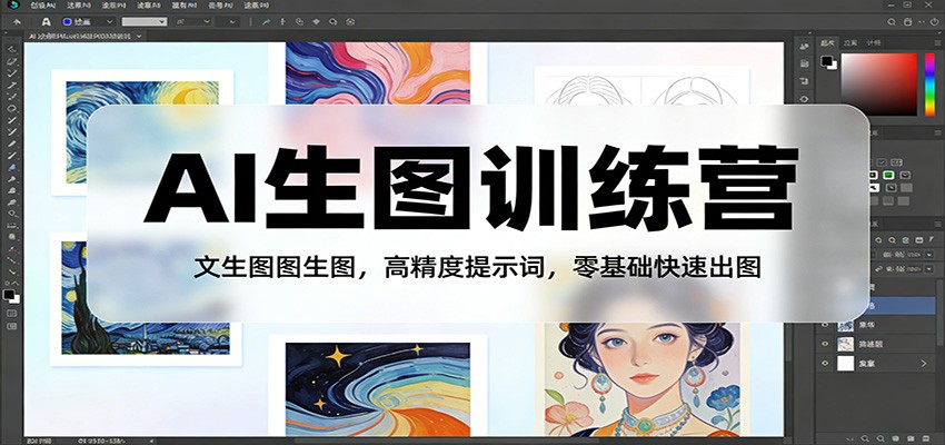 AI生图训练营：文生图图生图，高精度提示词，零基础快速出图网创吧-网创项目资源站-副业项目-创业项目-搞钱项目网创吧