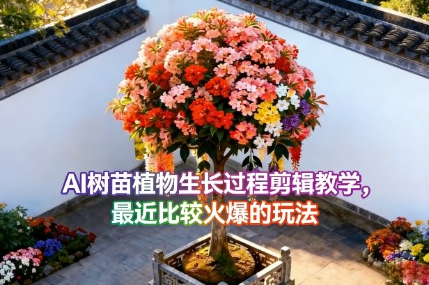 AI树苗植物生长过程剪辑教学,最近比较火爆的玩法网创吧-网创项目资源站-副业项目-创业项目-搞钱项目网创吧