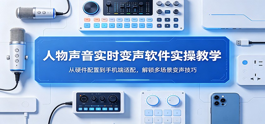 人物声音实时变声软件实操教学：从硬件配置到手机端适配，解锁多场景变声技巧网创吧-网创项目资源站-副业项目-创业项目-搞钱项目网创吧