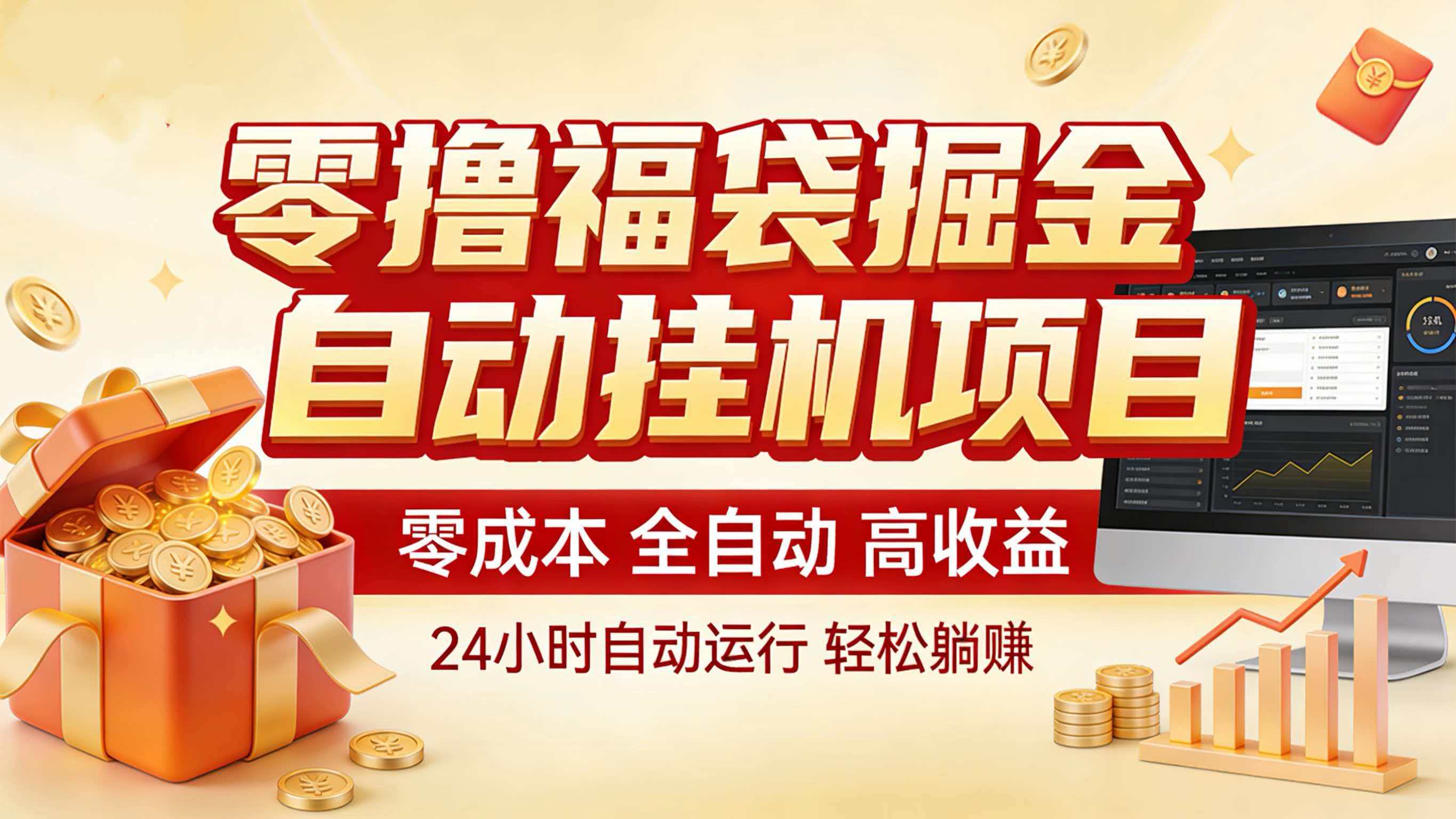 零撸福袋掘金！全自动挂机躺赚，新手也能上手网创吧-网创项目资源站-副业项目-创业项目-搞钱项目网创吧