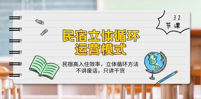 (10284期)民宿 立体循环运营模式:民宿高入住效率,立体循环方法,只讲干货(32节)网创吧-网创项目资源站-副业项目-创业项目-搞钱项目网创吧