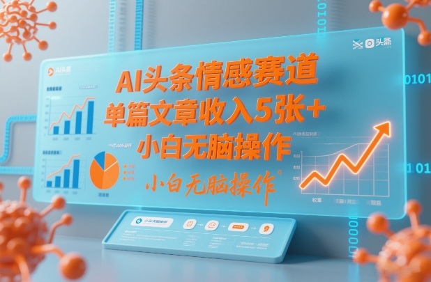 AI头条情感赛道,单篇文章收入5张+,小白无脑操作网创吧-网创项目资源站-副业项目-创业项目-搞钱项目网创吧