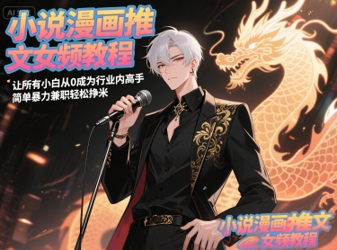 小说漫画推文女频教程，让所有小白从0成为行业内高手，简单暴力兼职轻松挣米网创吧-网创项目资源站-副业项目-创业项目-搞钱项目网创吧