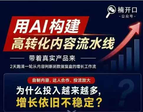 (19927期)小红书AI高转化内容实战课:6大智能体+用户洞察+爆文拆解,从内容策略到批量生产复制放大全流程网创吧-网创项目资源站-副业项目-创业项目-搞钱项目网创吧