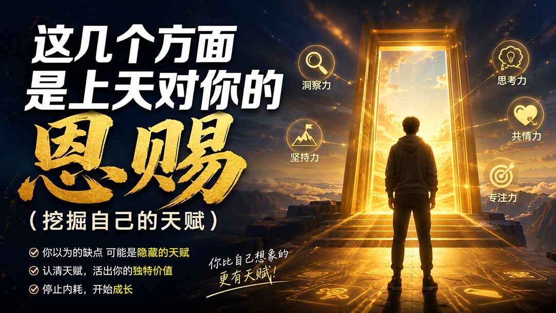 (19964期)付费文章:这几个方面是上天对你的恩赐(挖掘自己的天赋)网创吧-网创项目资源站-副业项目-创业项目-搞钱项目网创吧