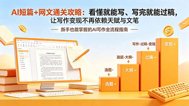 (19655期)AI短篇+网文通关攻略-更新:看懂就能写、写完就能过稿,让写作变现不再依赖天赋与文笔网创吧-网创项目资源站-副业项目-创业项目-搞钱项目网创吧