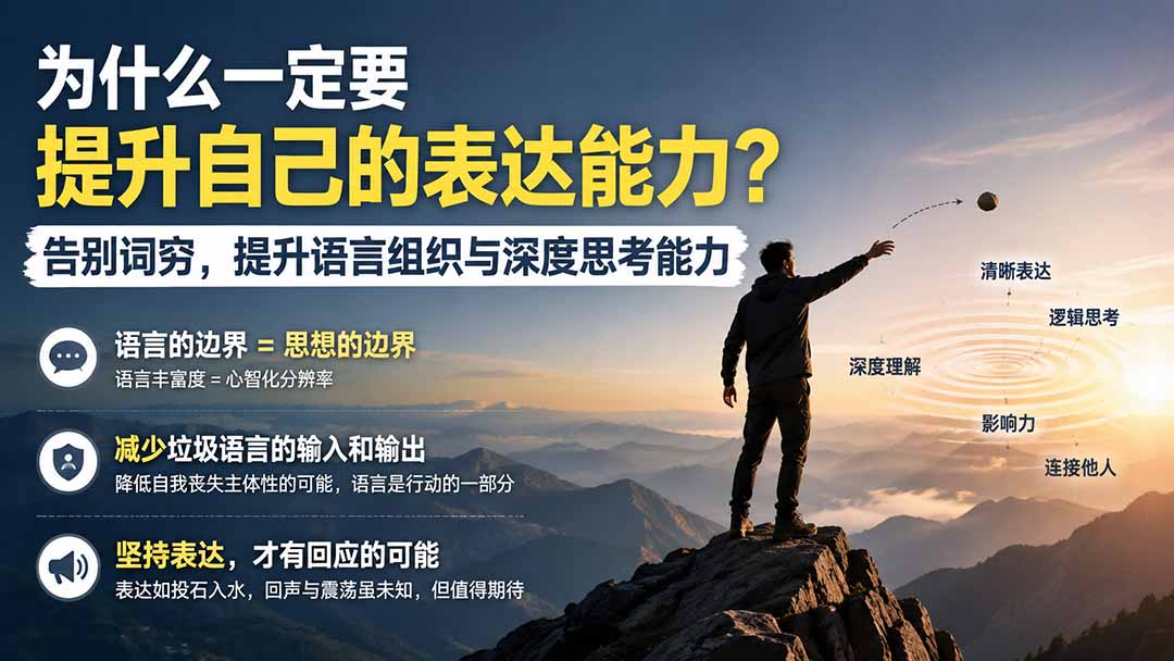 (20070期)付费文章:为什么一定要提升自己的表达能力?告别词穷,提升语言组织与深度思考能力网创吧-网创项目资源站-副业项目-创业项目-搞钱项目网创吧