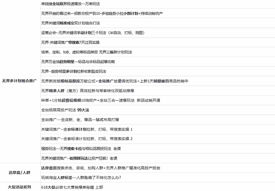 （20029期）2026淘天开单秘籍PRO实战陪跑课程：全套落地运营玩法，一站式解决淘宝流量低、不出单难题（更新260823）网创吧-网创项目资源站-副业项目-创业项目-搞钱项目网创吧