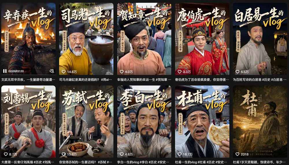 (19758期)历史人物,诗人一生Vlog教学, AI制作丨伙伴计划丨精选收益丨商单收徒 ,新领域红利期,抓紧做网创吧-网创项目资源站-副业项目-创业项目-搞钱项目网创吧