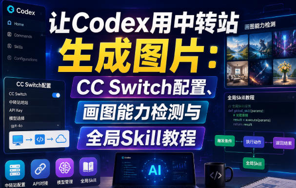 让Codex用中转站生成图片:CC Switch配置、画图能力检测与全局Skill教程网创吧-网创项目资源站-副业项目-创业项目-搞钱项目网创吧