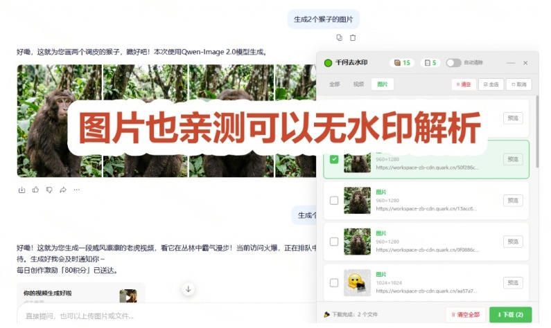 太香了！这款千问视频/图片去水印神器，一键搞定烦人水印，本地完全免费，浏览器拓展插件网创吧-网创项目资源站-副业项目-创业项目-搞钱项目网创吧