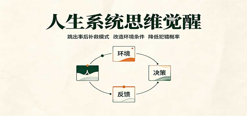 人生系统思维觉醒:跳出事后补救模式,改造环境条件,降低犯错概率网创吧-网创项目资源站-副业项目-创业项目-搞钱项目网创吧