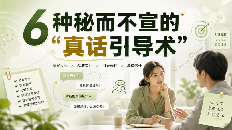 付费文章:6种秘而不宣的“真话引导术”网创吧-网创项目资源站-副业项目-创业项目-搞钱项目网创吧