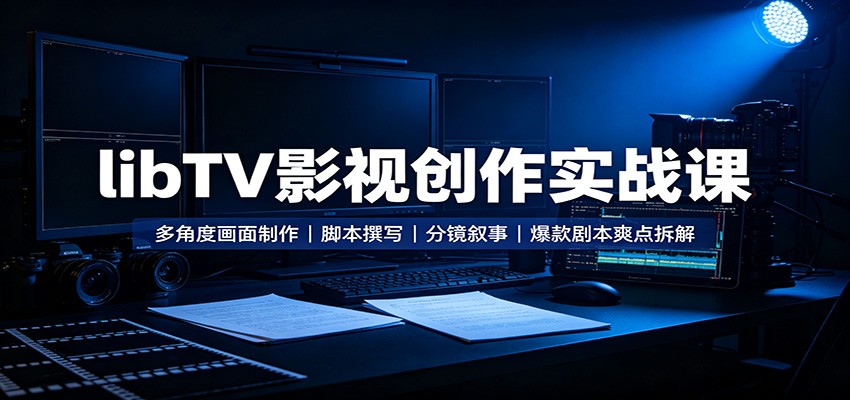 libTV影视创作实战课：多角度画面制作，脚本撰写，分镜叙事，爆款剧本爽点拆解网创吧-网创项目资源站-副业项目-创业项目-搞钱项目网创吧