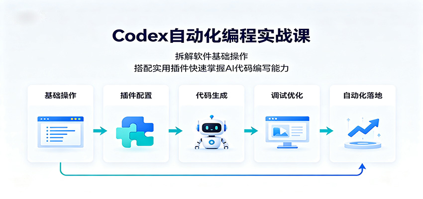 Codex自动化编程实战课:拆解软件基础操作,搭配实用插件快速掌握AI代码编写能力网创吧-网创项目资源站-副业项目-创业项目-搞钱项目网创吧